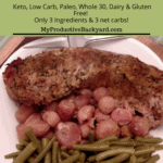 Keto Pork Tenderloin with Radishes Pinterest Pin