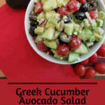 Greek Cucumber Avocado Salad Pinterest Pin