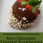 Keto Chocolate Covered Strawberries Pinterest pin