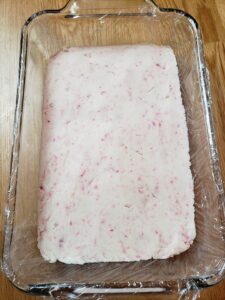 Easy Keto Peppermint Fudge ready to chill