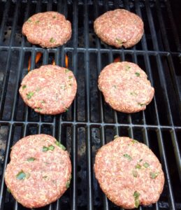 Low Carb Jalapeno Cheddar Burgers on the grill